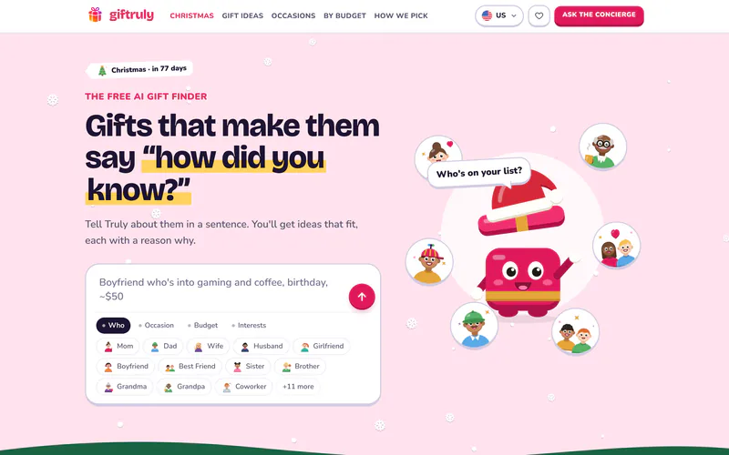 Screenshot: Home page (desktop)