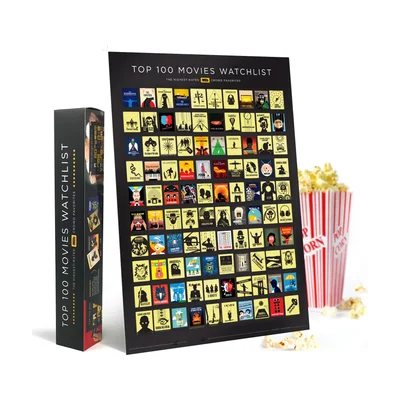 IMDb Top 100 Movies Scratch-Off Poster