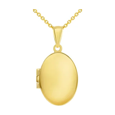 Jewelry America 14K Gold Oval Locket Pendant
