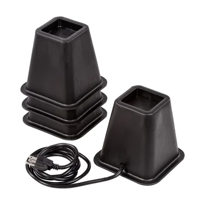 Honey Can Do Bed Risers with Power Outlets