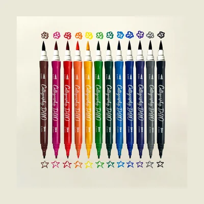 Pennarelli doppia punta Ooly Calligraphy Duo, set da 12