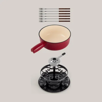 Set de fondue de queso de hierro fundido Swissmar Lugano de 1,9 l