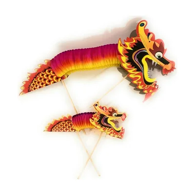 Venlot Papier-Drachen am Stab