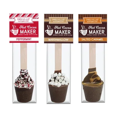 Melville Candy Hot Cocoa Maker Spoons, Assorted