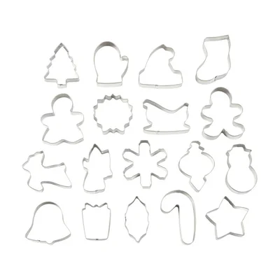 Set di formine natalizie per biscotti in metallo