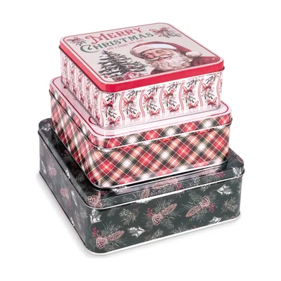 Latas para galletas Steel Mill & Co., set de 3