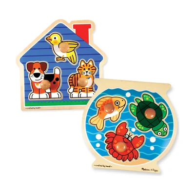 Melissa & Doug Jumbo-Steckpuzzles Fische und Haustiere