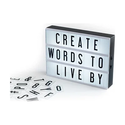 My Cinema Lightbox mit 100 LED-Buchstaben