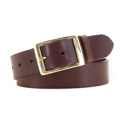 Ceinture en cuir pleine fleur Village Leathers 3,8 cm