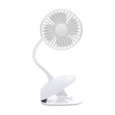 O2COOL Rechargeable Clip Fan with Gooseneck