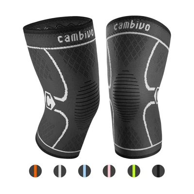 CAMBIVO Knee Compression Sleeves, 2-Pack