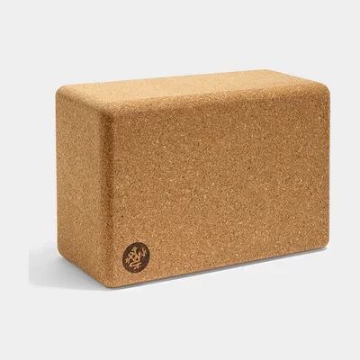 Mattoncino yoga in sughero Manduka con cinghia in cotone Align