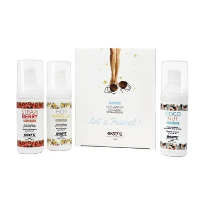 Coffret d’huiles de massage chauffantes EXSENS Let’s Travel