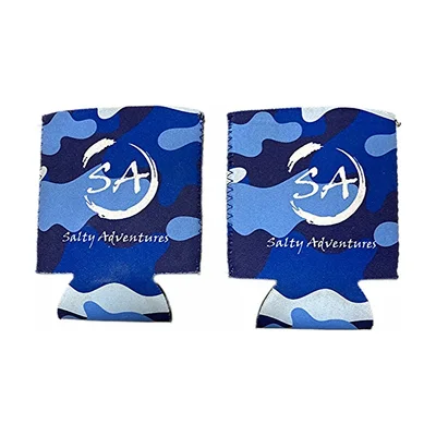 Salty Adventures Collapsible Neoprene Can Cooler Sleeves (2-pack)