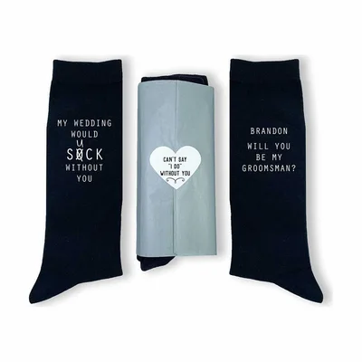 Sockprints personalisierte Trauzeugen-Socken