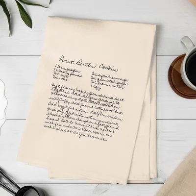 The Printed Gift Custom Family Recipe Tea Towel