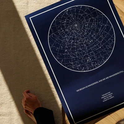 The Night Sky Custom Star Map Print