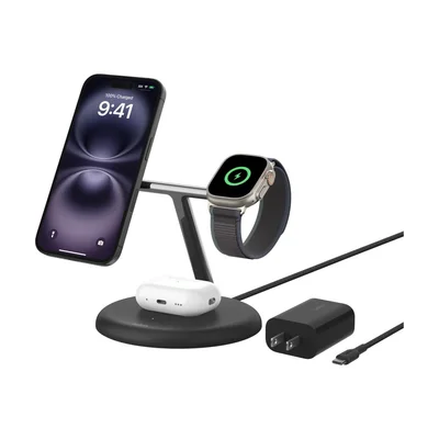 Supporto di ricarica magnetico 3 in 1 Belkin Qi2 15W