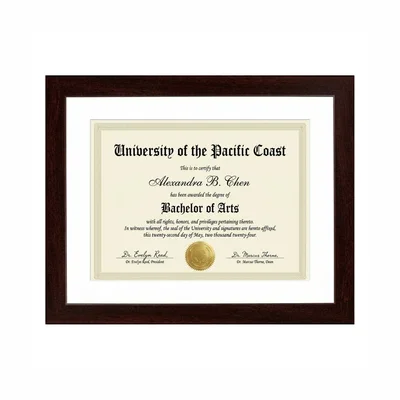 Americanflat 11x14 Legacy diploma frame, matted to 8.5x11 (black)