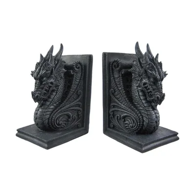 Serre-livres tête de dragon en résine Pacific Giftware