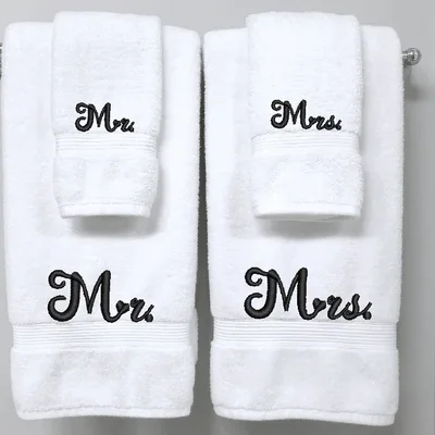 Set asciugamani ricamati Mr & Mrs Embroidprintnow