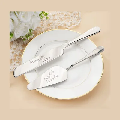 Callie Personalized Wedding Cake Knife and Server Set