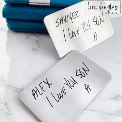 Lora Douglas Personalized Stainless Wallet Card