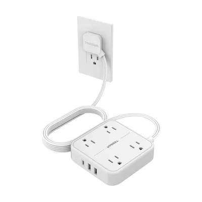 Ciabatta multipresa TESSAN 3 m con 3 porte USB