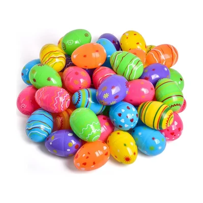 Fun Little Toys Printed Fillable Easter Eggs, 48-Pack