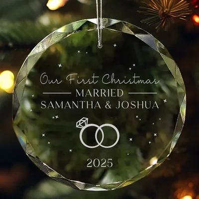 MyOrnament Christbaumkugel „Unser erstes Weihnachten als Ehepaar“