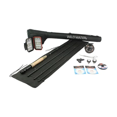 Kit pesca a mosca per principianti Wild Water CNC, 2,7 m