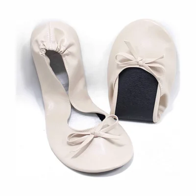 Lumos Blue Foldable Ballet Flats with Clutch Pouch