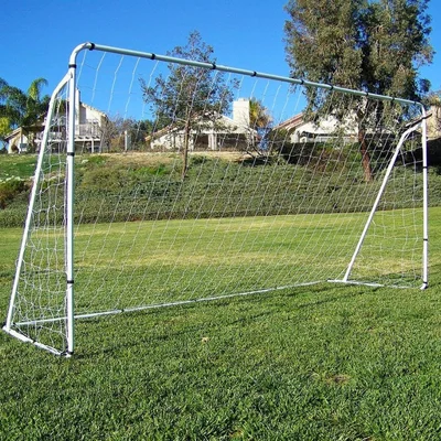 Portería de fútbol de acero Vallerta de 3,7 x 1,8 m con red