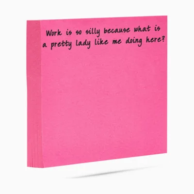 Post-it humoristiques Funny Sticky Notes : Work Silly