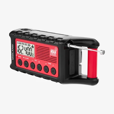Radio de emergencia con manivela Midland E+Ready