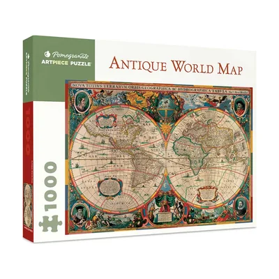 Puzzle Pomegranate Antica mappa del mondo, 1000 pezzi