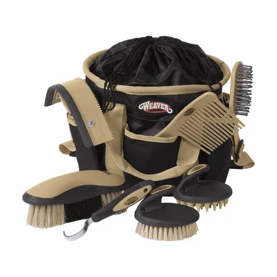 Kit grooming per cavalli Weaver Equine 7 pezzi con borsa