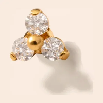 Puces d’oreilles tridot en titane Tini Lux