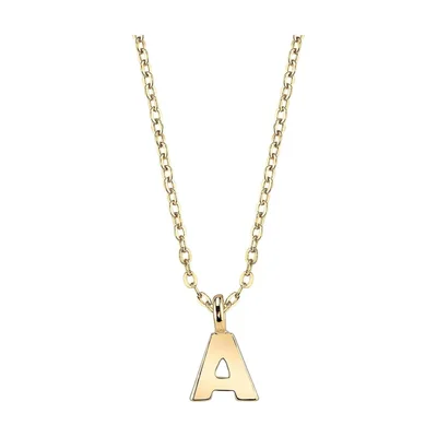 Gold-Tone Initial Letter Pendant Necklace