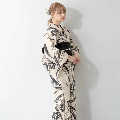 Ensemble yukata et obi Seigaihaya Kikyo