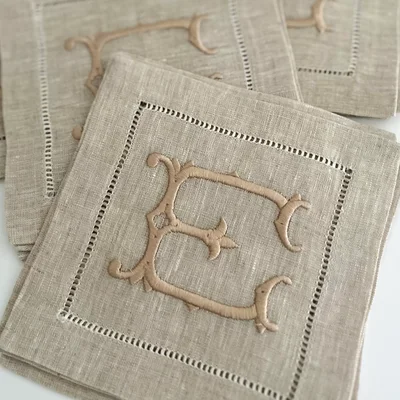 Stephanie Miller Designs Linen Cocktail Napkins