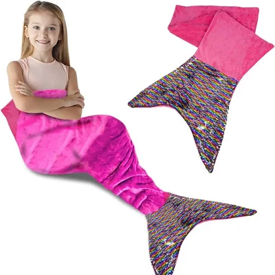 ArtCreativity Mermaid Tail Wearable Blanket