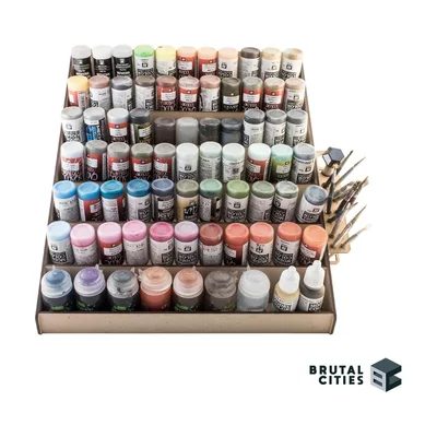 Portacolori da modellismo in MDF Brutal Cities