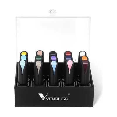 Kit di 12 smalti gel Venalisa con top coat