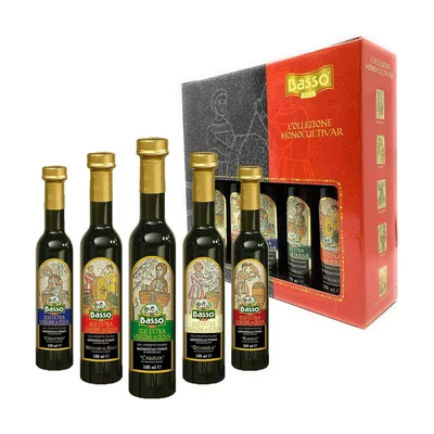 BASSO 1904 Olivenöl-Probierset, 5 x 100 ml