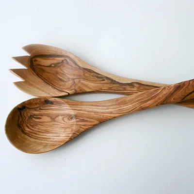 Olivecrate Olive Wood Salad Spoon and Spork