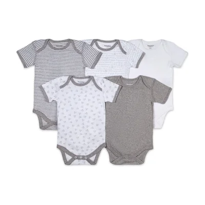 Burt's Bees Baby Organic Bodysuits, 5-Pack