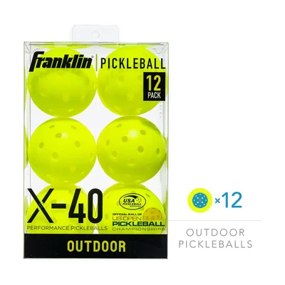 Franklin X-40 Outdoor Pickleballs, 12-Pack