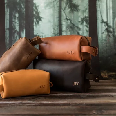 Personalized Leather Dopp Kit