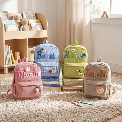 Personalisierter Kinderrucksack aus Cord